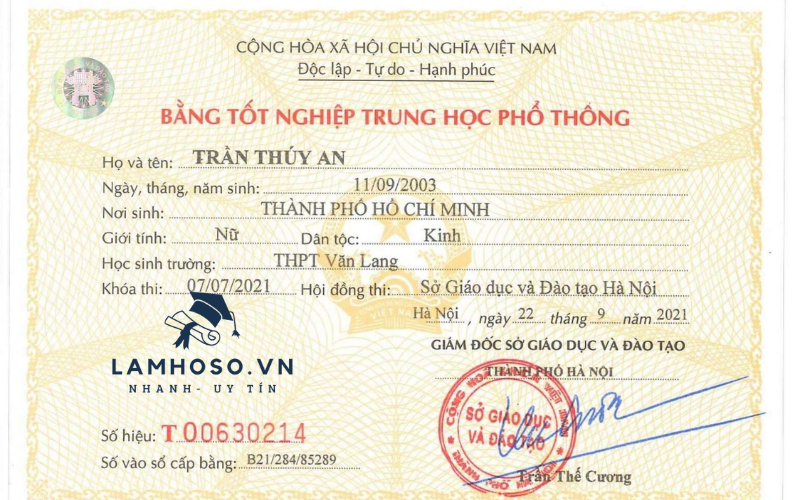 Cần cung cấp thông tin gì khi làm bằng cấp 3