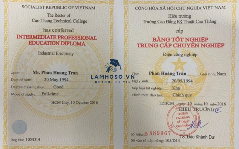 Khái niệm của bằng trung cấp