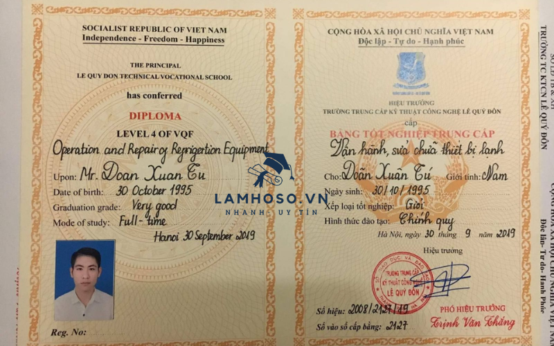 Các thông tin cần cung cấp khi làm bằng trung cấp